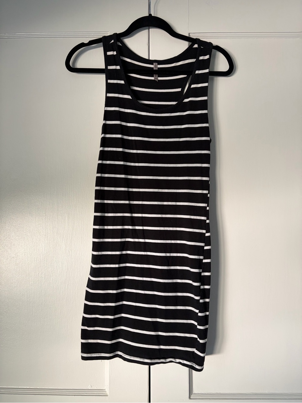Heart Hips Black & White Striped Tank Dress
